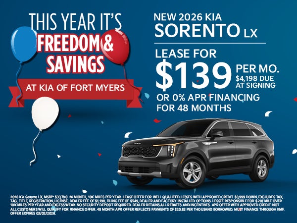 New 2026 Kia Sorento LX